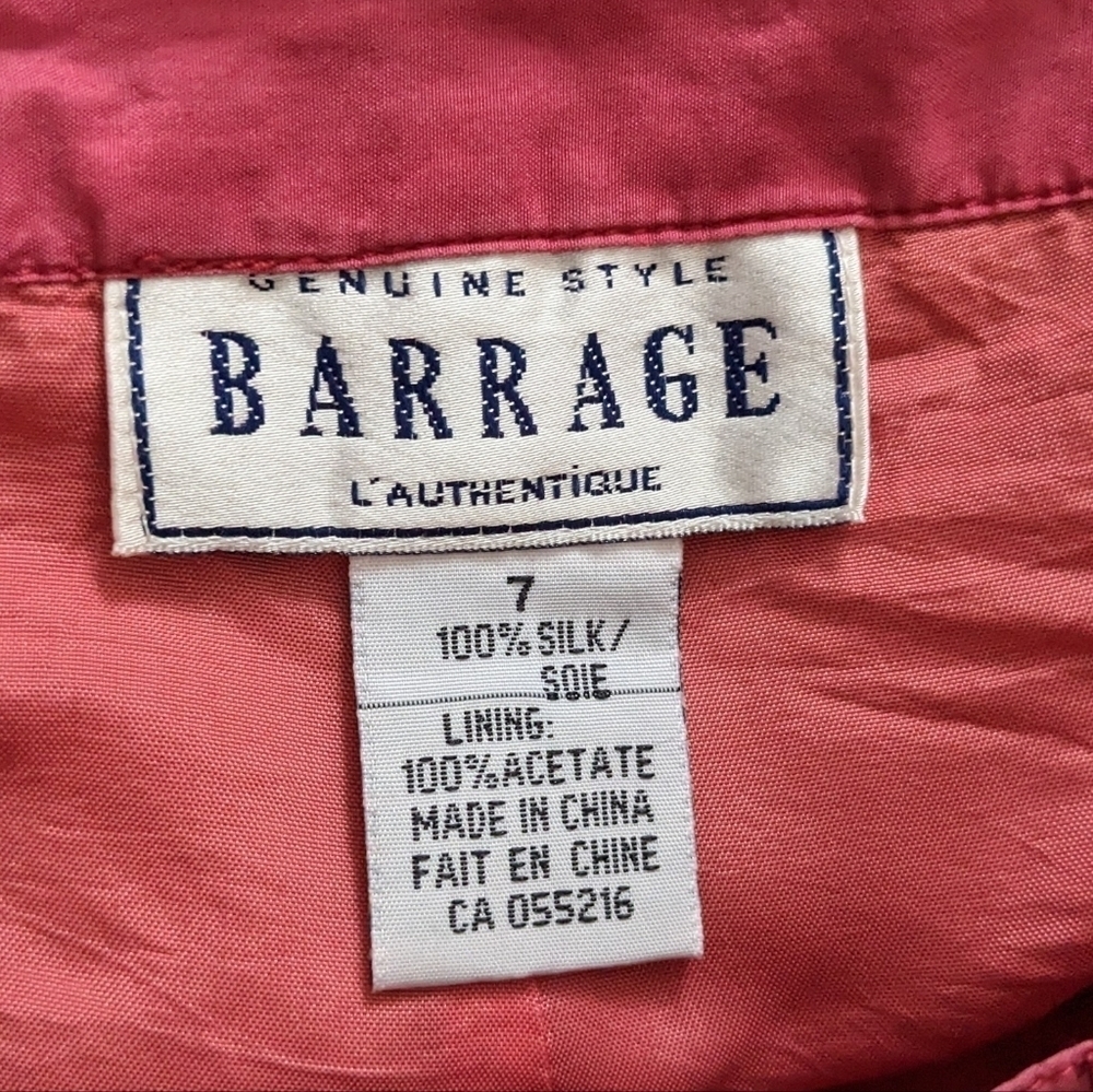 Vintage coral red pink wide leg hi rise crop pants size Small XS A3 - Picture 6 of 11